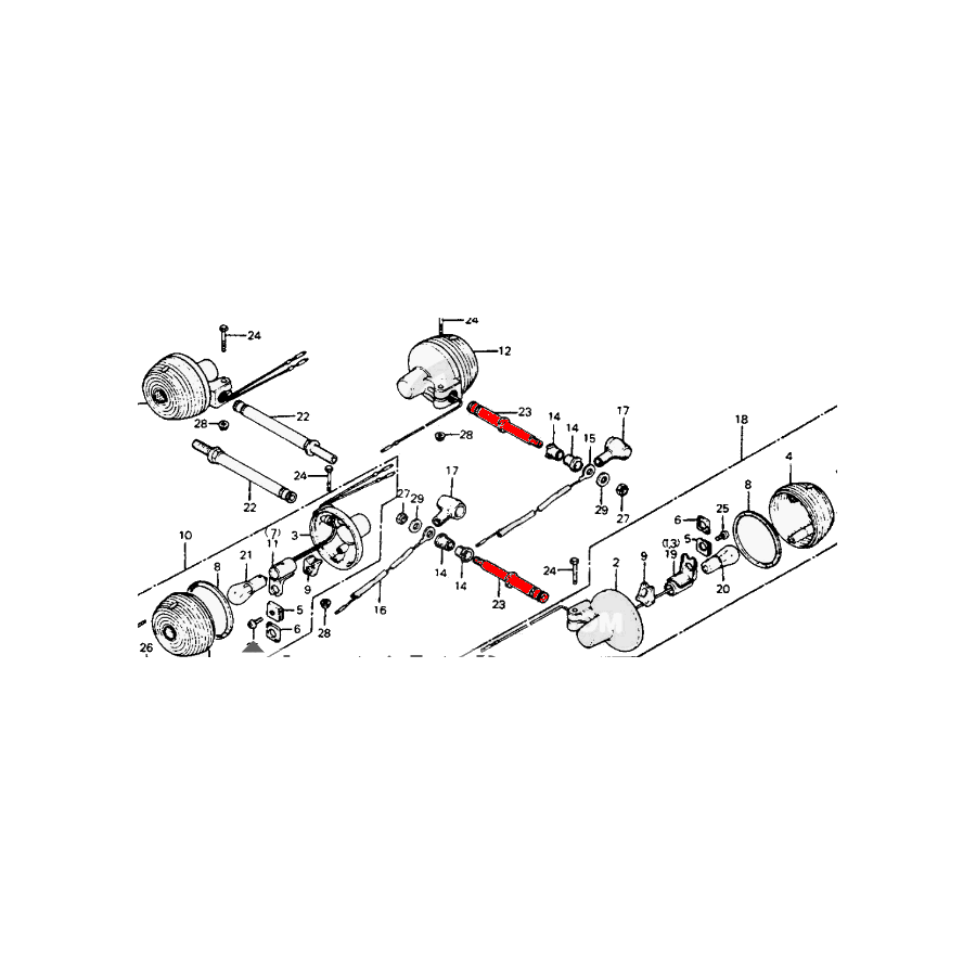 Service Moto Pieces|Clignotant - Court - Droite/Gauche - ZR550 - ZR750 - ZR1100 - ZL600 ...|Clignotant|22,60 €