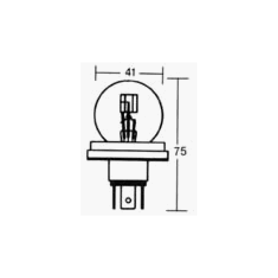 Ampoule - 6v - 45/40w - P45T - code europeen Ampoule - 6v - 45/40w - P45T - code europeen