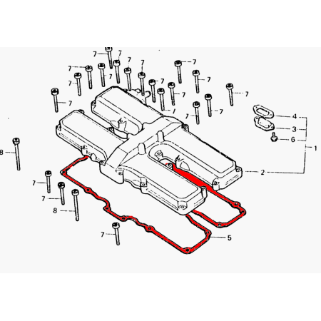 Couvercle culasse - cache culbuteur - Joint - CBX650/CB650SC 