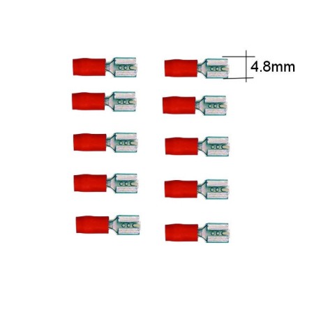 Service Moto Pieces|Connecteur - Femelle - Larg 4.8 - Cable : 0.50 -1.0 mm - (x10)|1979 - RD50|1,50 €