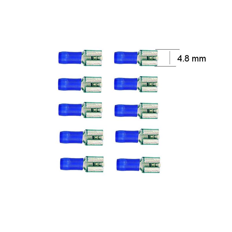 Connecteur - Femelle - Larg 4.8 - Cable : 1.5 -2.5 mm - (x10)
