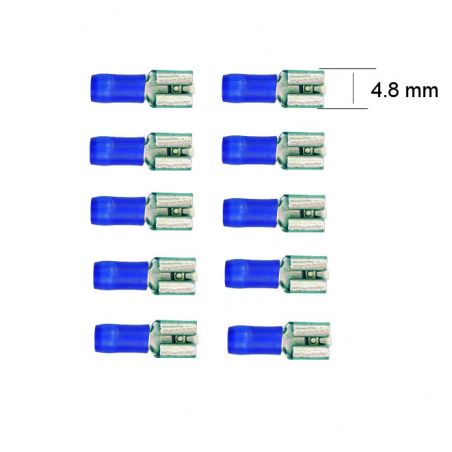 Connecteur - Femelle - Larg 4.8 - Cable : 1.5 -2.5 mm - (x10)