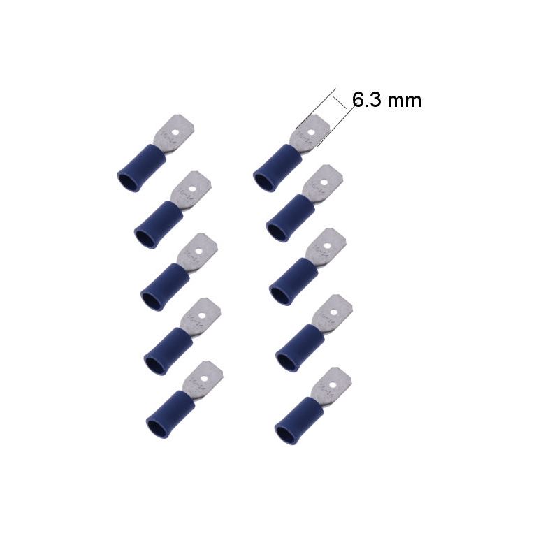 Connecteur - Male - Larg 6.3 - Cable : 1.5 -2.5 mm - (x10)