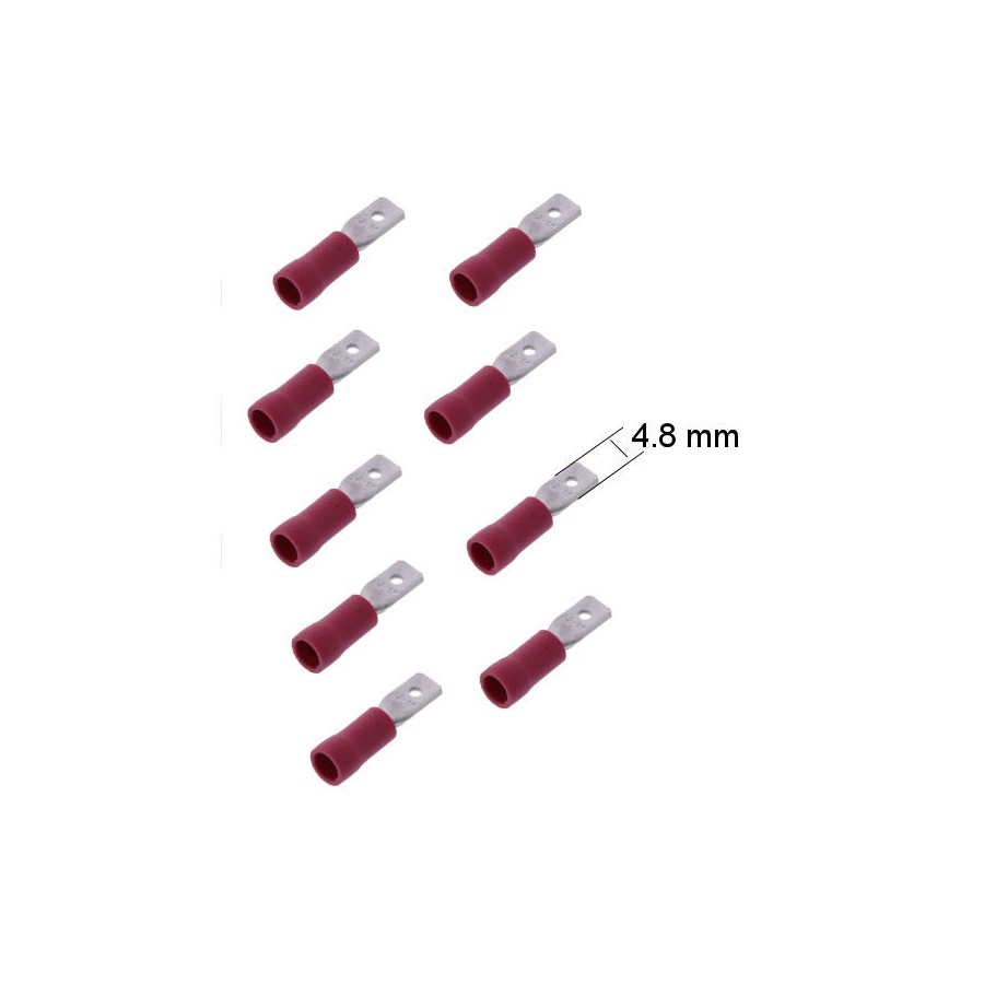 Connecteur - Male - Larg 4.8 - Cable : 0.50 -1.0 mm - (x10) Connecteur - Male - Larg 4.8 - Cable : 0.50 -1.0 mm - (x10)