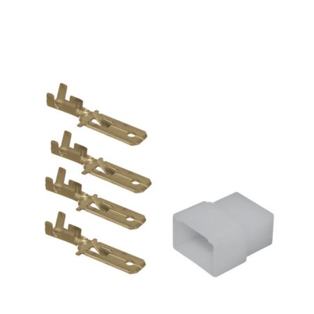 Service Moto Pieces|Connecteur - 4 broches males + cosses - (250 Series) - 6.3mm|Connecteur - Cosses|2,10 €