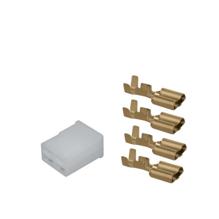 Connecteur - 4 broches Femelles + cosse - (250 Series) - 6.3mm Connecteur - 4 broches Femelles + cosse - (250 Series) - 6.3mm