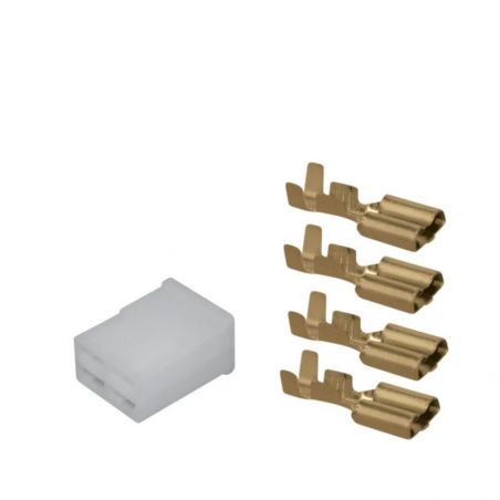 Service Moto Pieces|Connecteur - 4 broches Femelles + cosse - (250 Series) - 6.3mm|Connecteur - Cosses|2,10 €