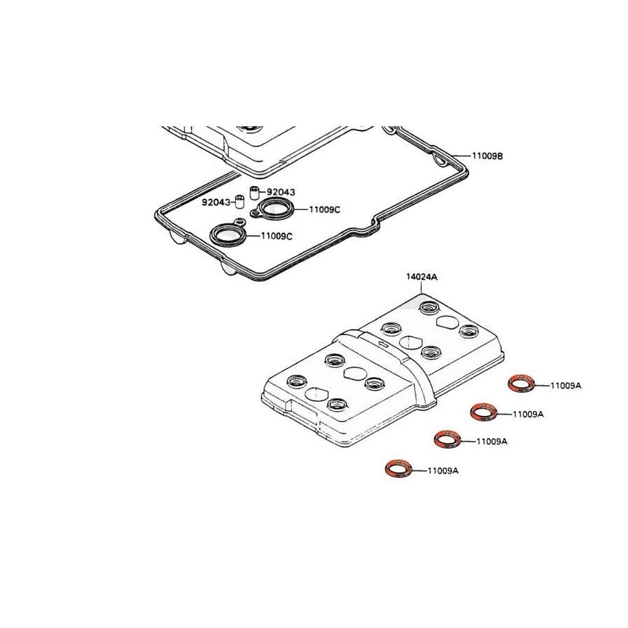 Service Moto Pieces|Moteur - Rondelle Superieur de ressort de soupape (x1) - Echappement - GPZ1100 - Z1000/1100 - 12005-1011 |Couvercle culasse - cache culbuteur|10,90 €