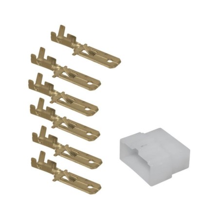 Connecteur - 6 broches males + cosse - (250 Series) - 6.3mm