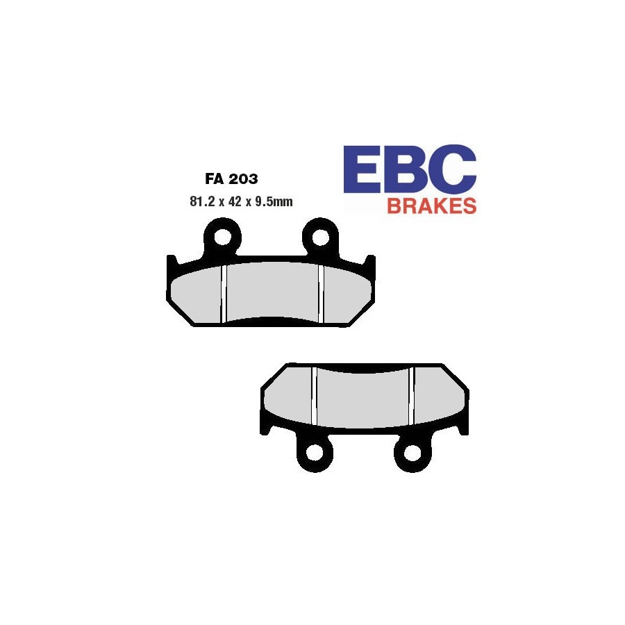 Frein - Jeu de Plaquettes - EBC - Ceramique - FA-203 - Standard