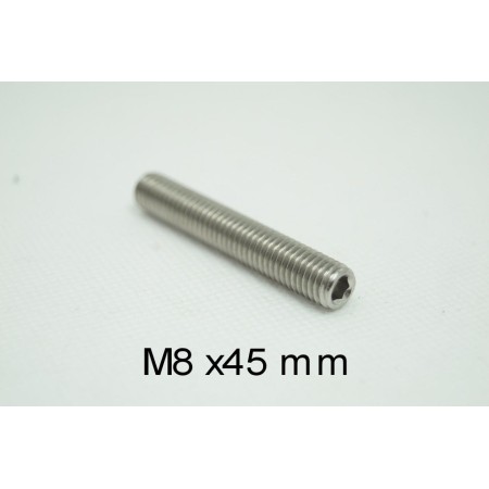 Echappement - Vis de Collecteur - Axe de fixation collerette - INOX - BTR - M8 x45mm