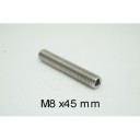 Echappement - Vis de Collecteur - Axe de fixation collerette - INOX - BTR - M8 x45mm