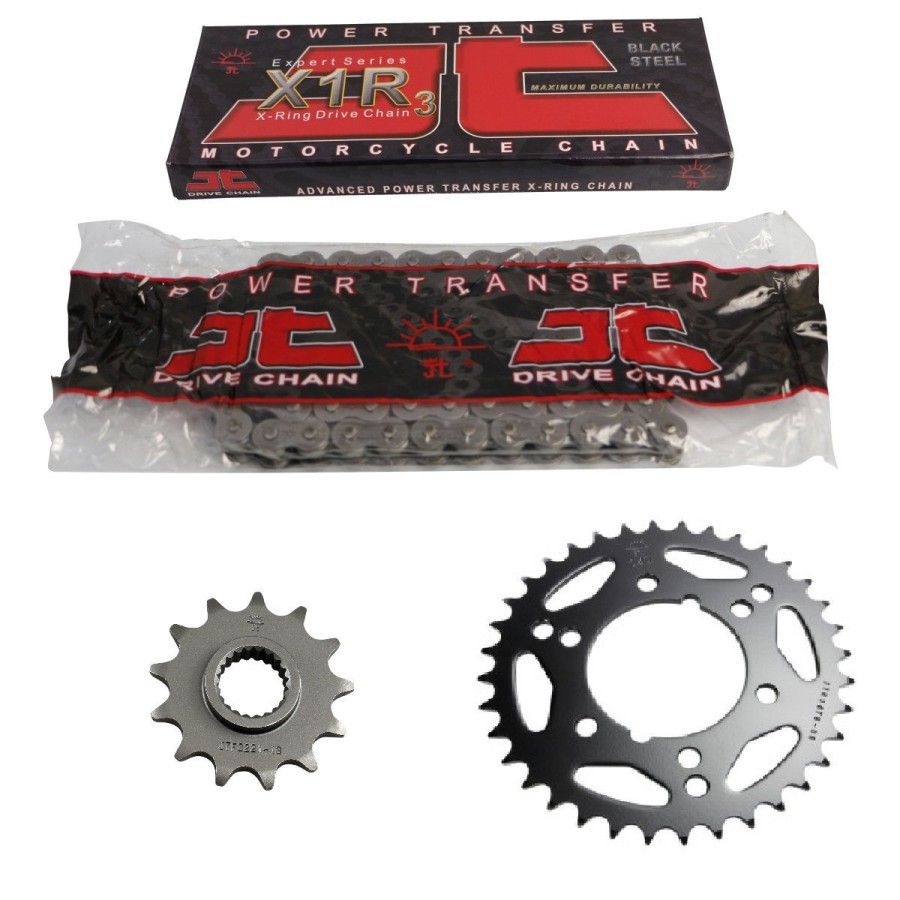 Service Moto Pieces|Transmission - Kit chaine 530-114/17/41 - JT-X1R - Noir|Kit chaine|145,60 €