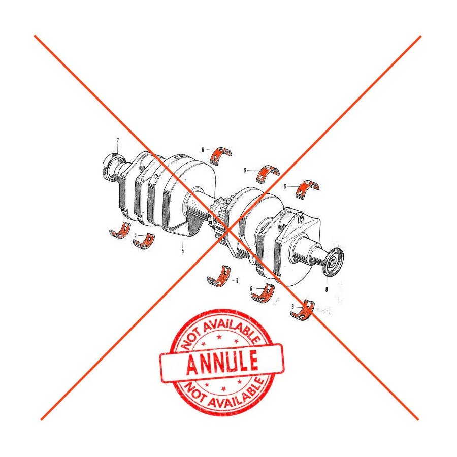 Moteur - Vilebrequin - 1/2 coussinet - (x1) - D - Jaune