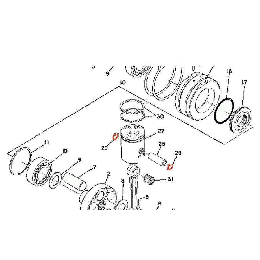 Service Moto Pieces|RD125 - (AS3 - 1E7) 