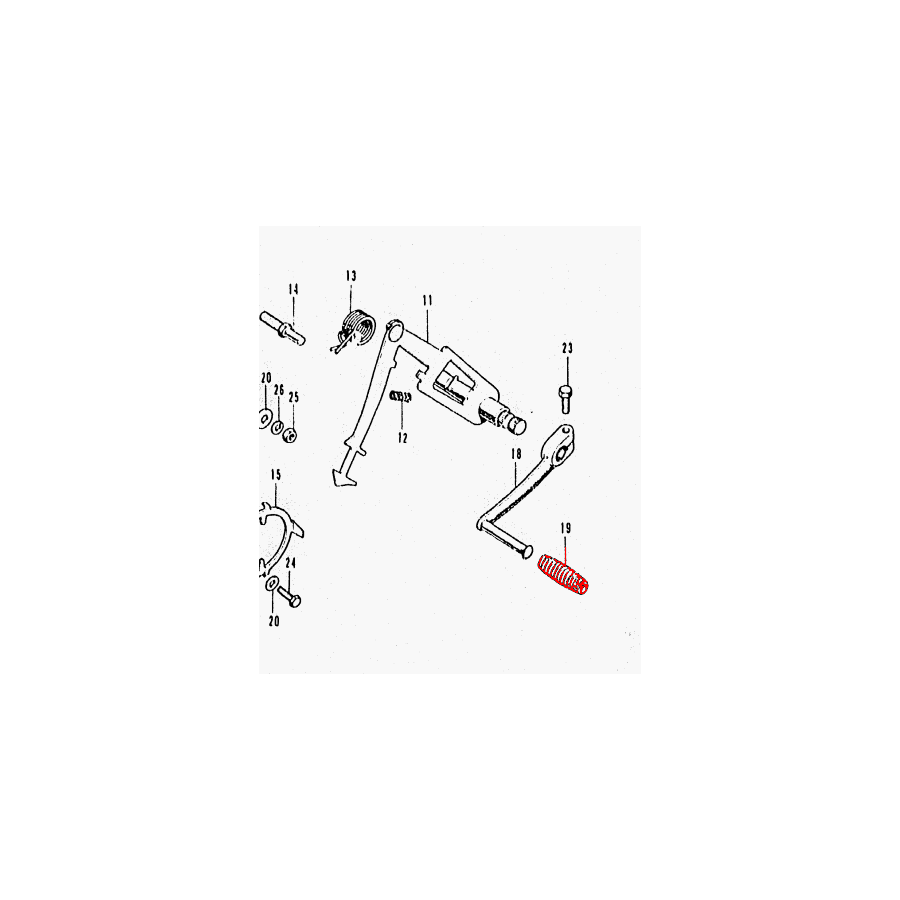 Selecteur vitesse - caoutchouc - CB 125/250/350/450 ...