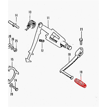 Service Moto Pieces|Selecteur vitesse - caoutchouc - CB 125/250/350/450 ...|Cale Pied - Selecteur|3,48 €