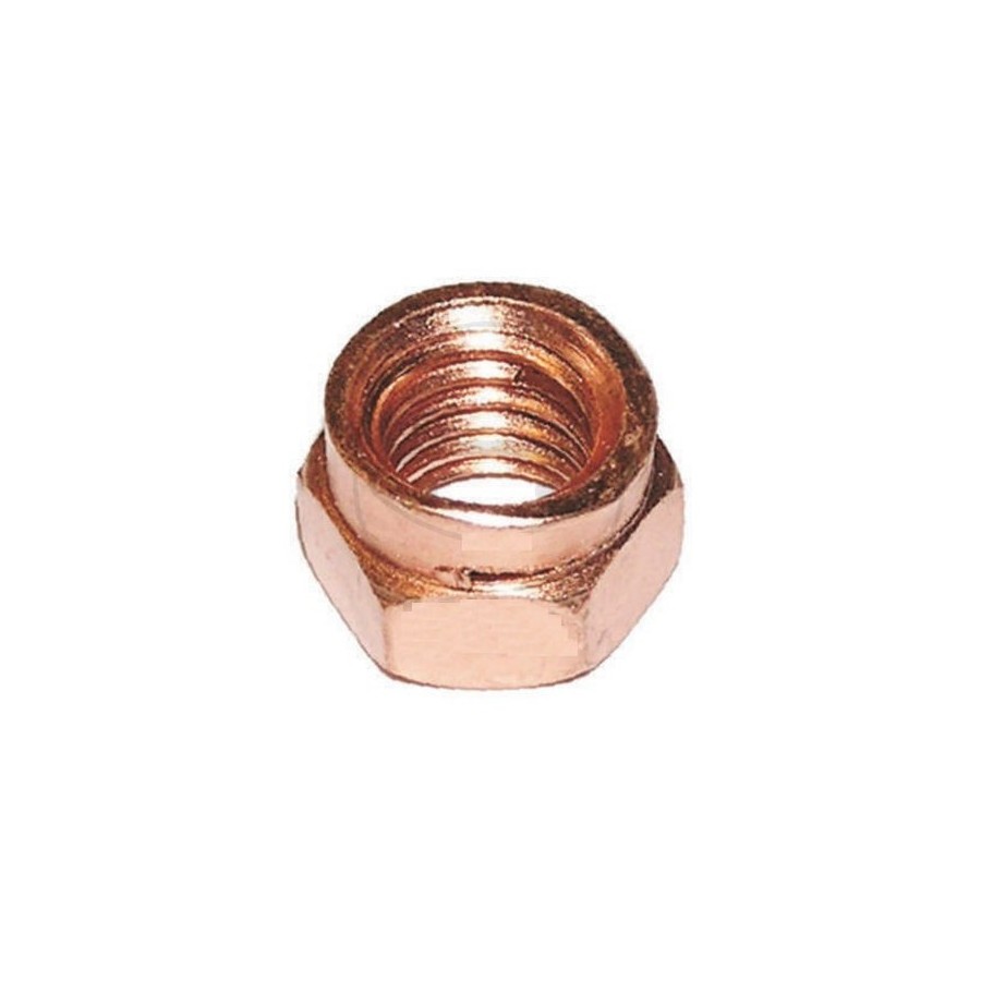 Service Moto Pieces|Echappement - M6 x1.00 - (x1) - Ecrou - Cuivre - Thermique (clef 9mm)|Ecrou en Cuivre|1,00 €