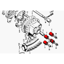 Transmission - Couronne - Silent bloc - amortisseurs de couple - (x4) - 41241-307-001 - CB, CM, XL 125, 185, 200...