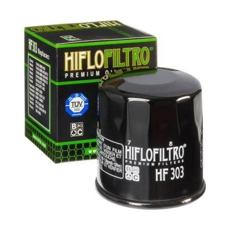 Service Moto Pieces|Filtre a huile - Hiflofiltro - HF-303 - 15410-MM9-000 - 16097-1058 - 3FV-13440-10|Filtre a huile|9,60 €