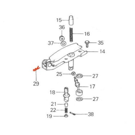 Moteur - Goupille de blocage de Tendeur de Chaine primaire - CB900F