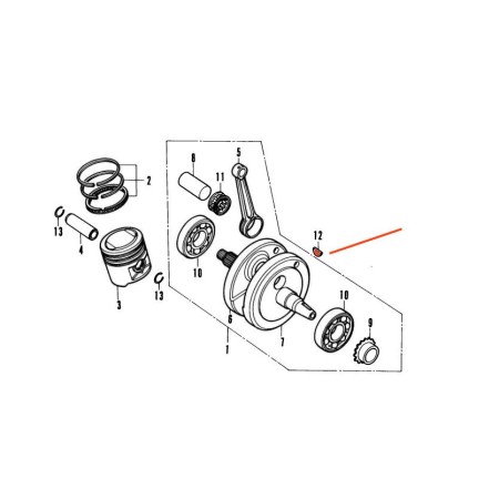 Service Moto Pieces|Vilebrequin - Cale de blocage|Par Defaut|4,80 €