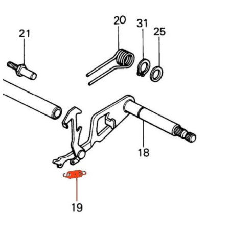 Selecteur - Ressort de rappel pour changement de vitesse - CBX1000