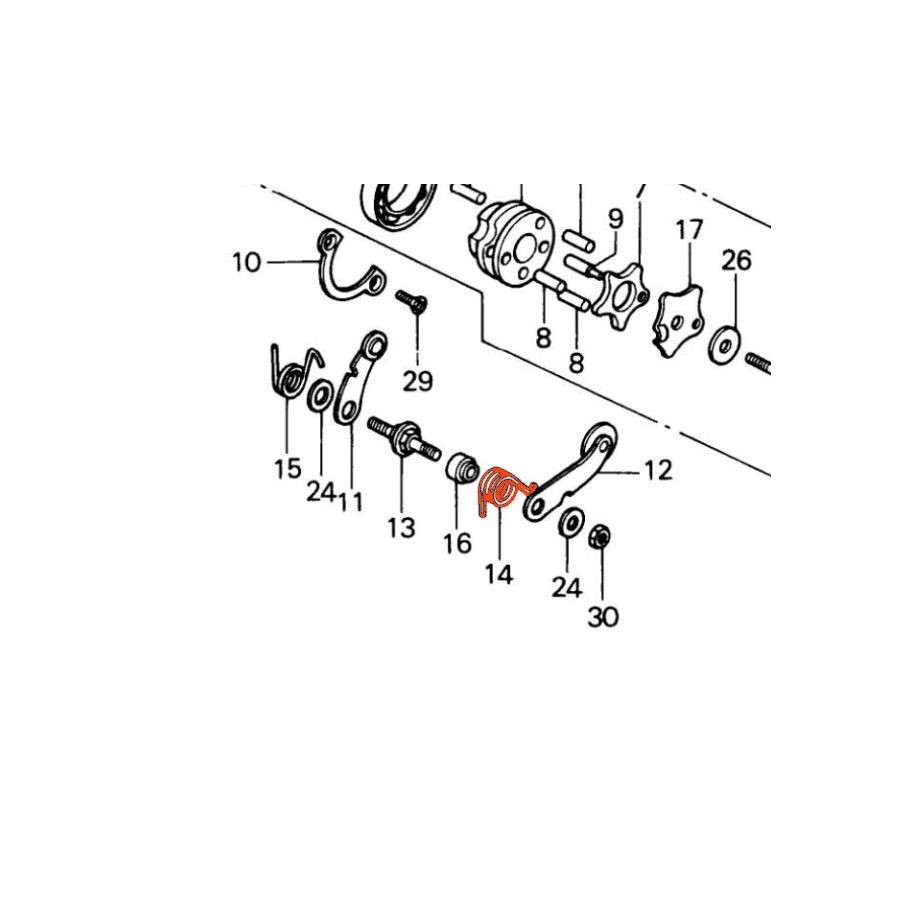 Selecteur - Ressort de butee de changement