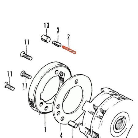 Demarreur - Roue Libre - Ressort - (x1) - CB125, ..., CA125, .... CB175, CB250, CB350K