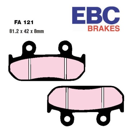 Service Moto Pieces|Frein - Jeu de Plaquettes - EBC - Metal fritté - FA121HH - CB450S - .... - CBR600 - XLV750 .....|Plaquette|34,50 €