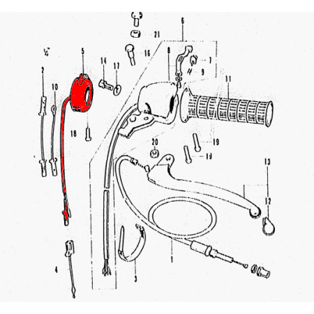 Service Moto Pieces|Comodo - Droit - contacteur de phare|comodo|84,20 €