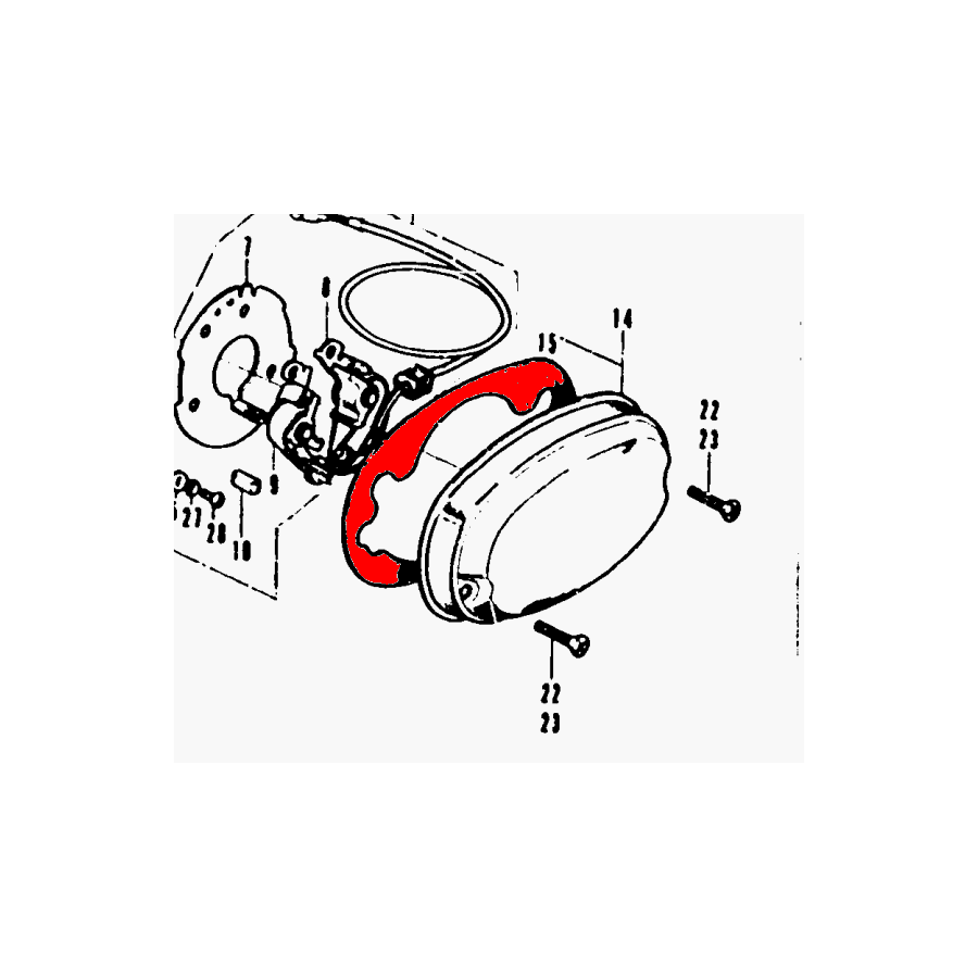 Service Moto Pieces|Reflecteur (x1)  - Catadioptre latéral - Noir/Orange - ø60 x M6 a visser|Catadioptre|20,80 €