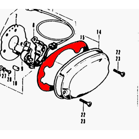 Service Moto Pieces|Allumage - joint de carter - CB250K - CB350K|Joint - Carter|2,40 €