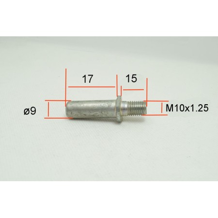 Transmission - Vis de fixation + Ecrou de couronne - M10 x1.25  - CB/CM/XL 125/185/200