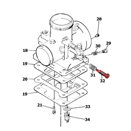 VM24/224 - Carburateur - Mikuni - Vis de ralenti