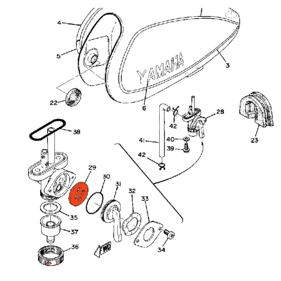 Robinet - joint de robinet - 214-24523-00