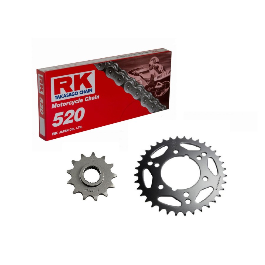 Transmission - Kit Chaine - RK - 520-102-38-14 - Noir - Ouvert