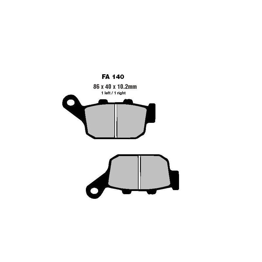 Service Moto Pieces|Frein - Jeu de Plaquettes - EBC FA051 - Std - Organic|Plaquette|29,90 €