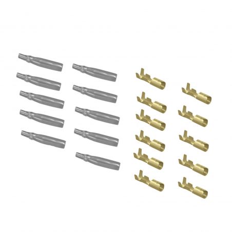 Service Moto Pieces|Cosse - Femelle a sertir + protection - (x10) - Ronde 4 mm -|Connecteur - Cosses|9,90 €