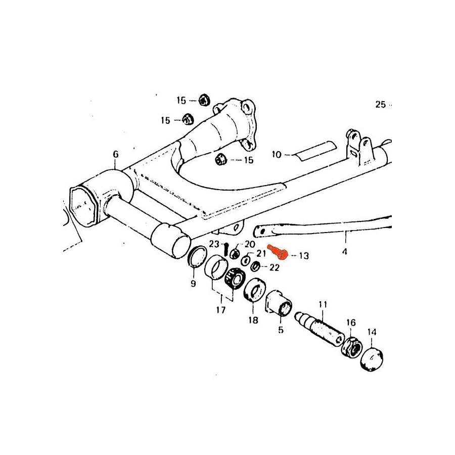 Service Moto Pieces|Clignotant - support de fixation - (x1) - Arriere - CX500 .....|1977 - CX 500|16,90 €