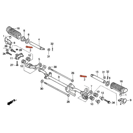 Service Moto Pieces|Cale pied - Axe de joint - (x1)|Cale Pied - Selecteur|7,00 €