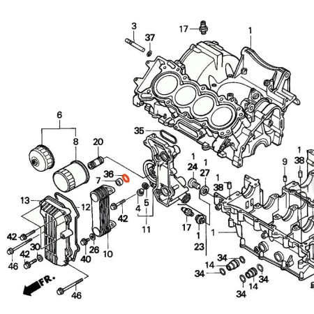 Moteur - Joint torique - ø 19.80 x2.40 - (x1) 