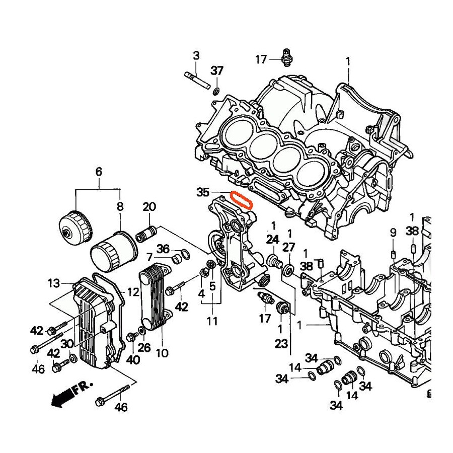 Service Moto Pieces|Joint torique - ø 7.00 x1.00mm - (Joint de liaison - CBR600. / 1000 .... )|Joint Torique|2,10 €