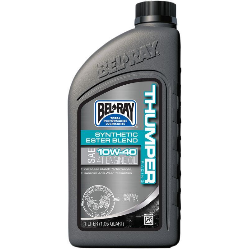 Service Moto Pieces|Huile moteur - BEL-RAY - Thumper - Ester Blend - 10w40 - Synthese - 1 Litres|Huile synthese|15,50 €