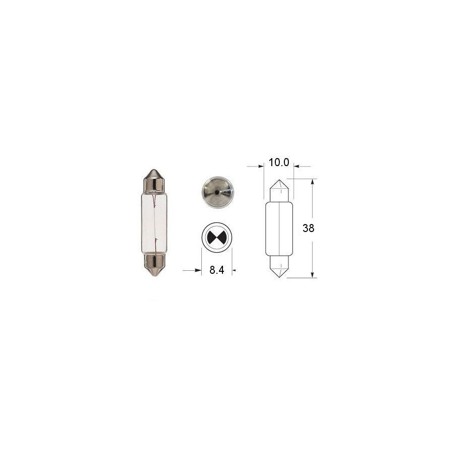 Service Moto Pieces|Ampoule - 12V - H6W - BAX9S - |Ampoule 12 Volt|4,30 €