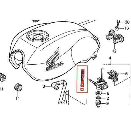Robinet essence - Filtre - CB750FII - Sevenfifty