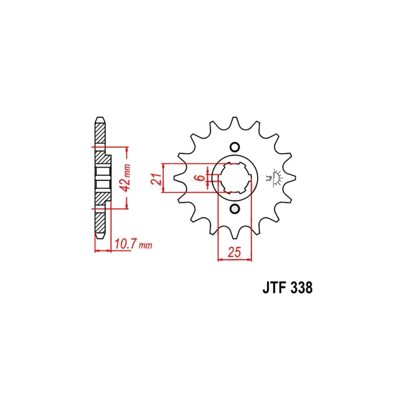 Transmission - Pignon sortie boite - JTF 338 - 530/17 dents
