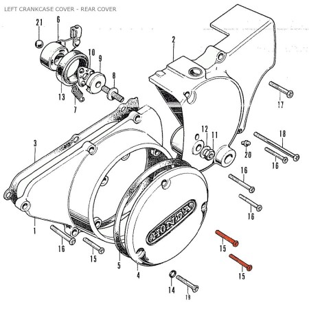 Service Moto Pieces|Moteur - Vis M6 x25 mm - (x1) - Cruciforme - bombée|Vis - Tete Plate, bombée - DIN7985|0,50 €