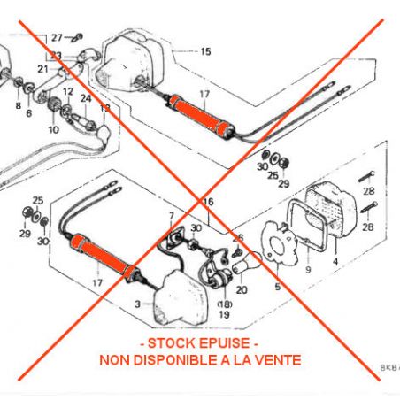 Service Moto Pieces|Clignotant - Support Arriere - Droit/Gauche - |Clignotant|0,00 €