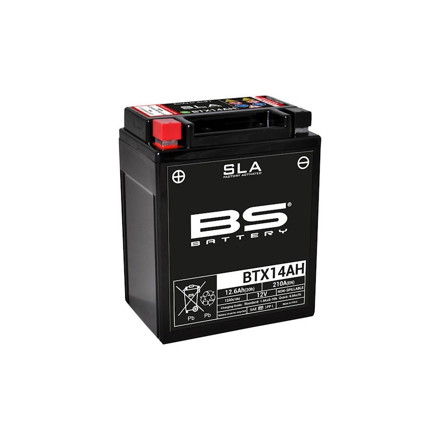 Batterie - 12v - GEL - BS - BTX14AH - 210A - (YTX14) - 145x87x150 Batterie - 12v - GEL - BS - BTX14AH - 210A - (YTX14) - 145x87x150